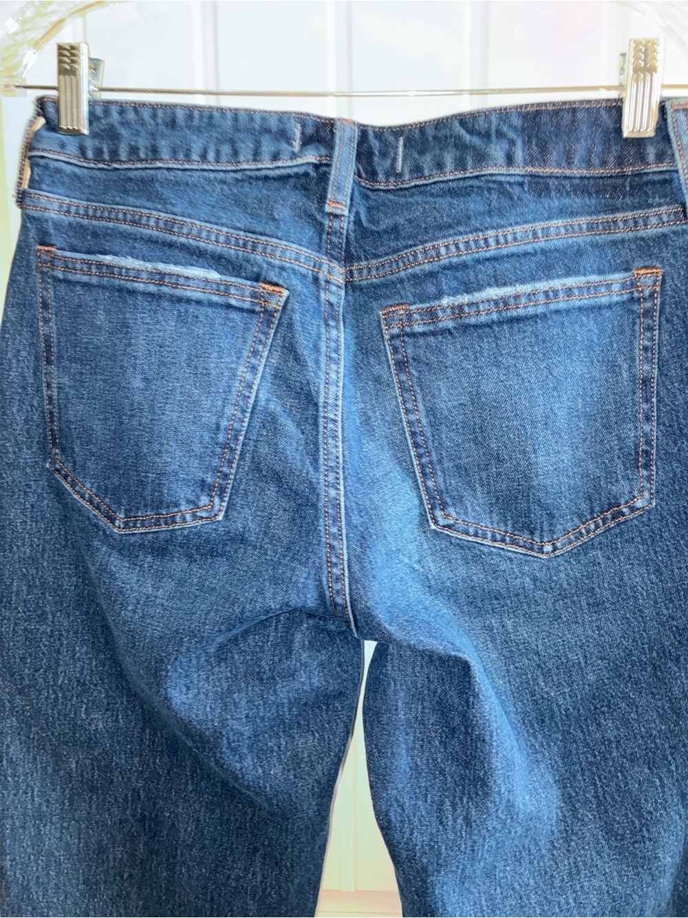 Abercrombie & Fitch 28R Dark Blue Mid Rise (90'sStraight style) Jeans Curve Love - Picture 10 of 16